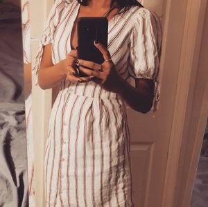 Striped Dress -White dress with stripes